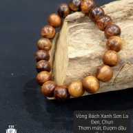 Vòng Bách Xanh đen chun tròn trơn.